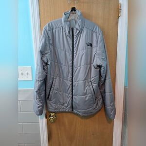 The North Face Gray Puffer Jacket Quilted Insulated Mens L